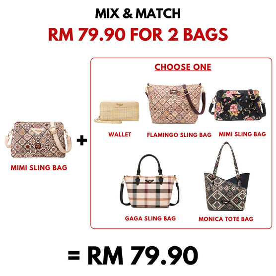 MIMI SLING BAG - BATIK BD, BEIGE
